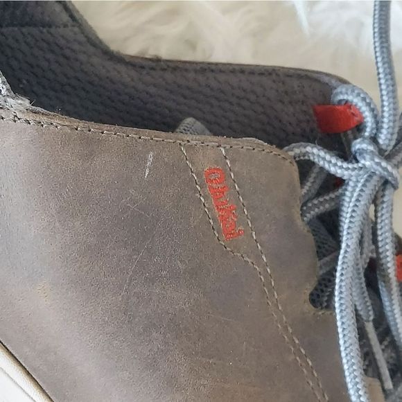 Olukai Makia Lace men's leather & textile Lace-up shoes - Picture 10 of 14